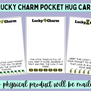 3 poèmes de poche câlins pour la Saint-Patrick fichier PDF imprimable en téléchargement instantané porte-bonheur au crochet d'affaires imprimables en résine d'art