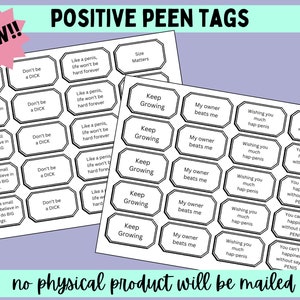 Not Your Average Gift Tag – Crochet Peens with Positivity for Bachelorette Gags & Girls’ Nights gag gift, bride, funny, adult joke gift