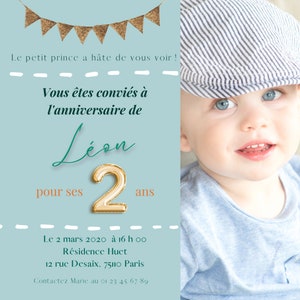boy birthday invitation
