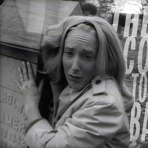 Night of the Living Dead Poster - Judith O&#39;Dea Clenching Gravestone Scene - Digitally Remastered - Exclusive ACFA Design