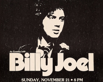 1976 Billy Joel Concert Poster | Digitally Remastered Retro Print