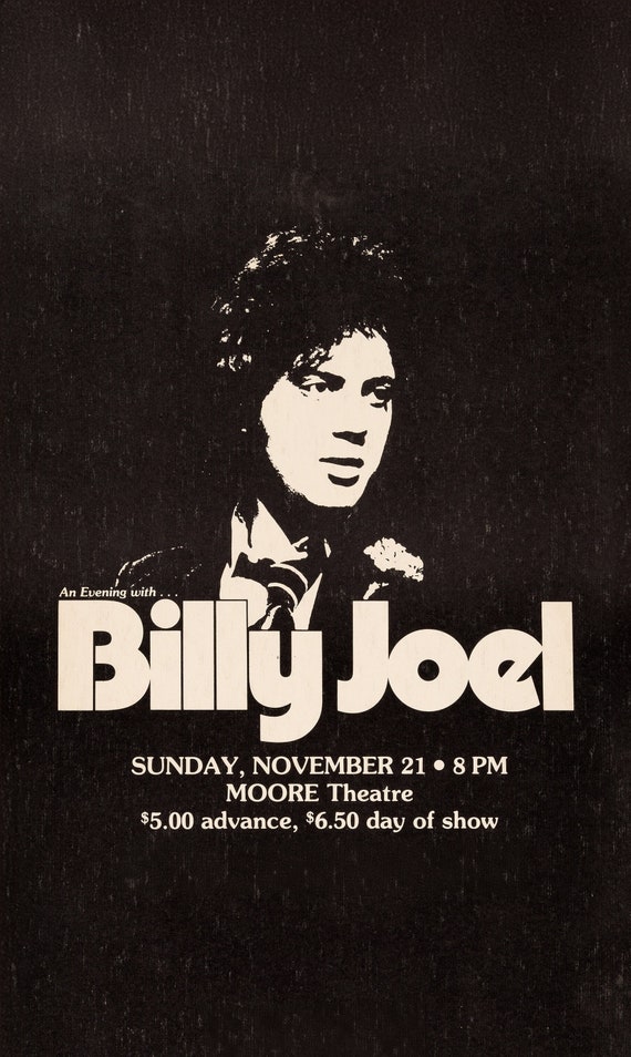 1976 Billy Joel Concert Poster | Digitally Remastered Retro Print