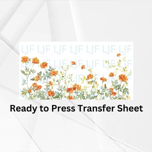 Glasdosen Sublimationstransfer, Oktober Geburtsmonat Blumensublimationsdruck für 16 Unzen Glasdosen, Ringelblumen, 9,75 &quot;x 5,5&quot; Druck