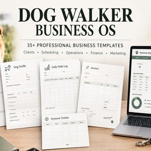 Dog Walking Business Bundle, Client Intake Forms, Scheduling Templates, Editable Digital Download