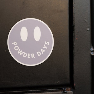 Powder Days Sticker, Ski and Snowboard - Lavender