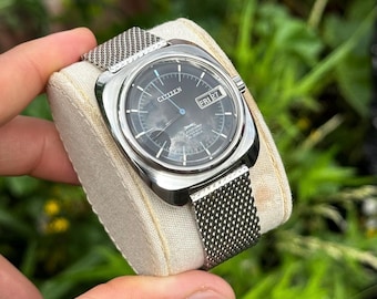 【OH済】CITIZEN LEOPARD SUPER BEAT 8 CITIZEN Leopard Super Beat 8 Automatic Watch. 36mm Case. Silver