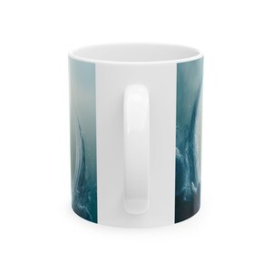 Frozen Ember Rose Coffee Mug Gothic Abstract Art 11oz Ceramic Cup image 2