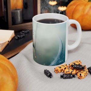 Frozen Ember Rose Coffee Mug Gothic Abstract Art 11oz Ceramic Cup image 7