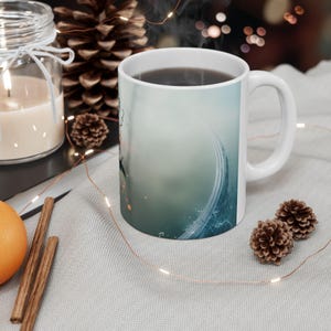 Frozen Ember Rose Coffee Mug Gothic Abstract Art 11oz Ceramic Cup image 5