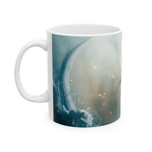 Frozen Ember Rose Coffee Mug Gothic Abstract Art 11oz Ceramic Cup image 3