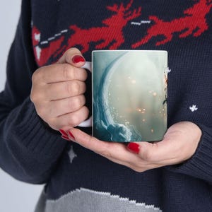 Frozen Ember Rose Coffee Mug Gothic Abstract Art 11oz Ceramic Cup image 12