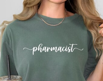 Camiseta de farmacéutico Comfort Colors® - Camiseta unisex teñida para farmacéuticos y profesionales de la salud - Regalos para farmacéuticos y farmacéuticos