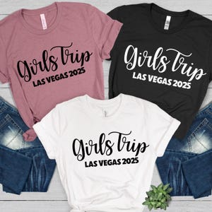 Las Vegas 2025 Girls Trip  Group Travel T-Shirt, Unisex Tee, Family Vacation Shirt, Group Event Top, Girls Weekend Tshirt
