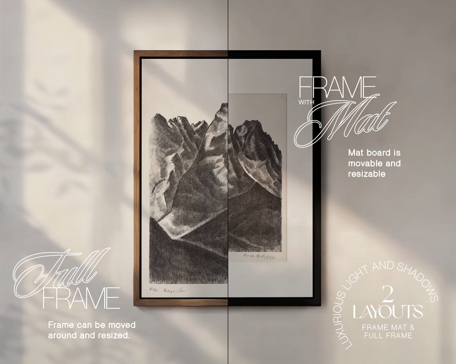 DIN A Video Mockup for Photoshop With Editable Frame Finish | Movable ...
