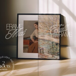1x1 Black Frame Photoshop Mockup for Art and Prints Display | Square ...