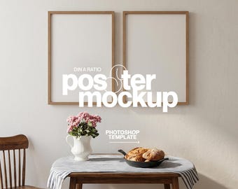 DIN A Set of Two Frames Mockups: Poster Duo Template (Digital Download)