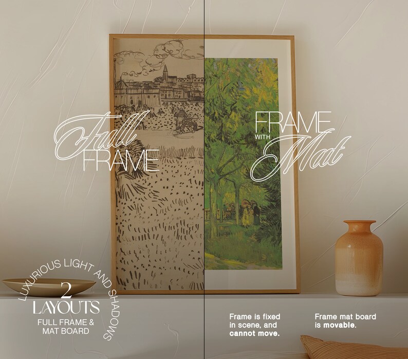 Ritten Frame DIN A Frame on Ledge Photoshop Mockup Template in Boho Bedroom Interior ...