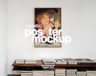 2x3 Ratio Poster Mockup for Photoshop: Vertical Frame in Minimalist Scene (Digital Download)