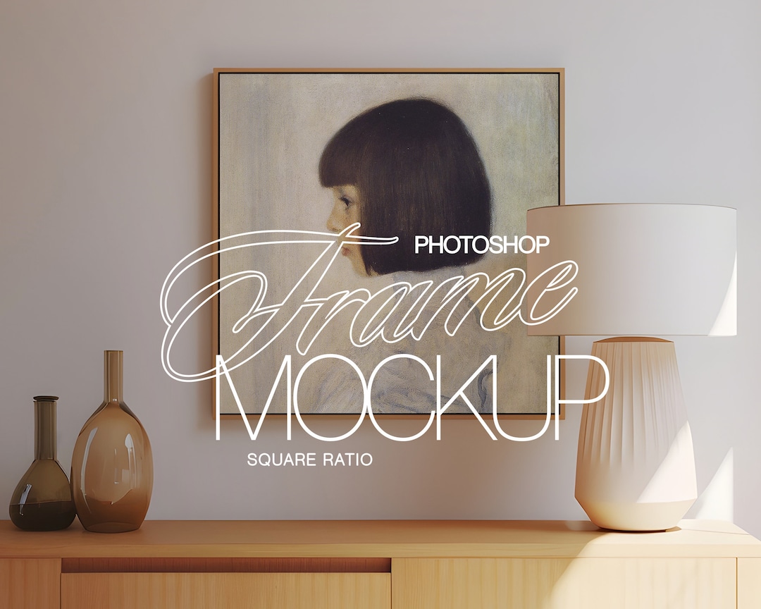 1x1 Frame Mockup Template for Art and Printables Square Frame 1x1 Frame Mockup Template for Art and Printables Square Frame
