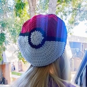 Crochet Poke Ball Beret  PATTERN