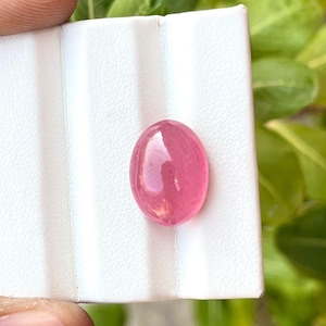 Ruby Cabochon: Glass Filled Oval Gemstone (14x10x6 MM)