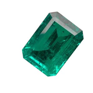 Emerald Hydrothermal Lab Grown Emerald Cut Octagon Gemstone