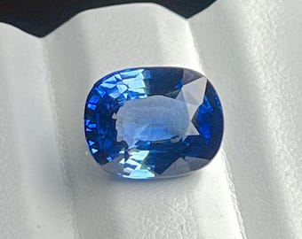 8.40CTS. Blue Sapphire cushion Faceted Cut Loose Gemstone for Jewelry making size- 13x10x7mm