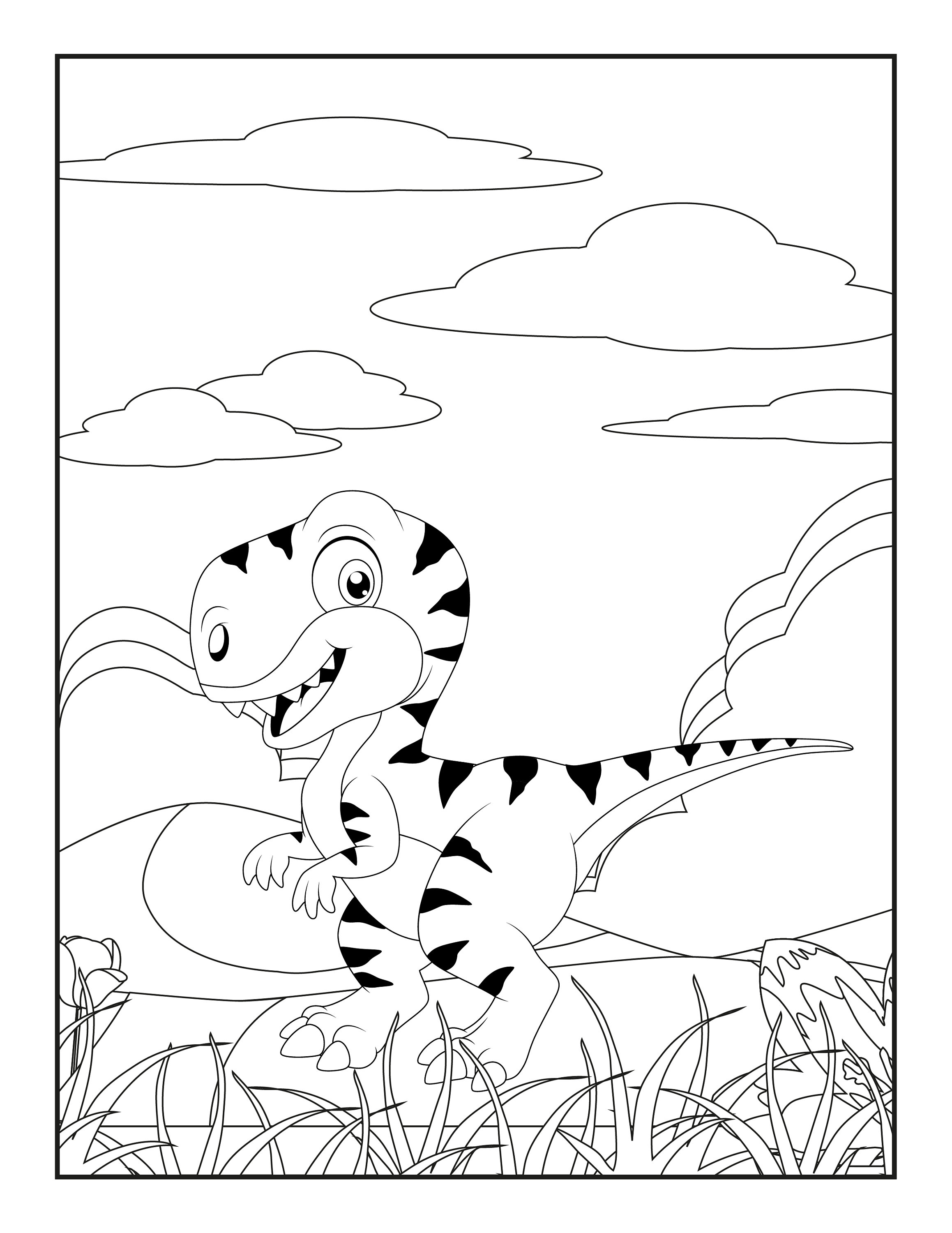 30 Cute Baby Dinosaurs Coloring Pages, Instant Printable Download - Etsy