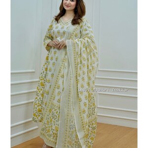 Floral Digital Print Lace embroidery work Afghani Kurti Pant Set