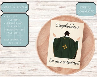 Priest Ordination Congratulations Card Printable / Digital Download Card in 3 Sizes