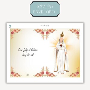 Our Lady of Fatima Printable / Digital Download Card in 3 Sizes - Etsy