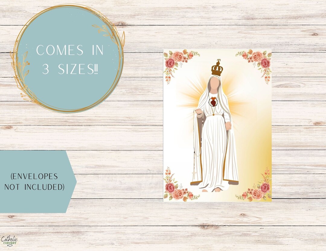 Our Lady of Fatima Printable / Digital Download Card in 3 - Etsy