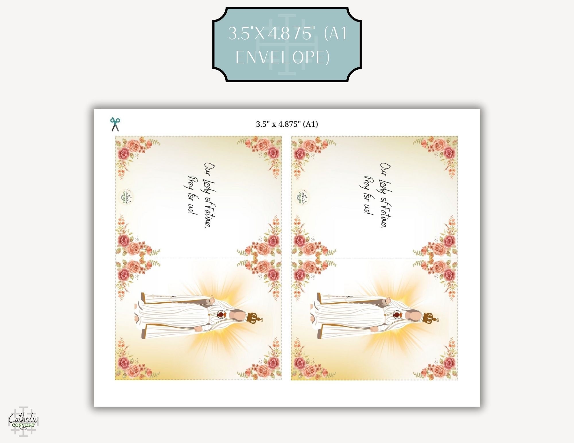 Our Lady of Fatima Printable / Digital Download Card in 3 Sizes - Etsy