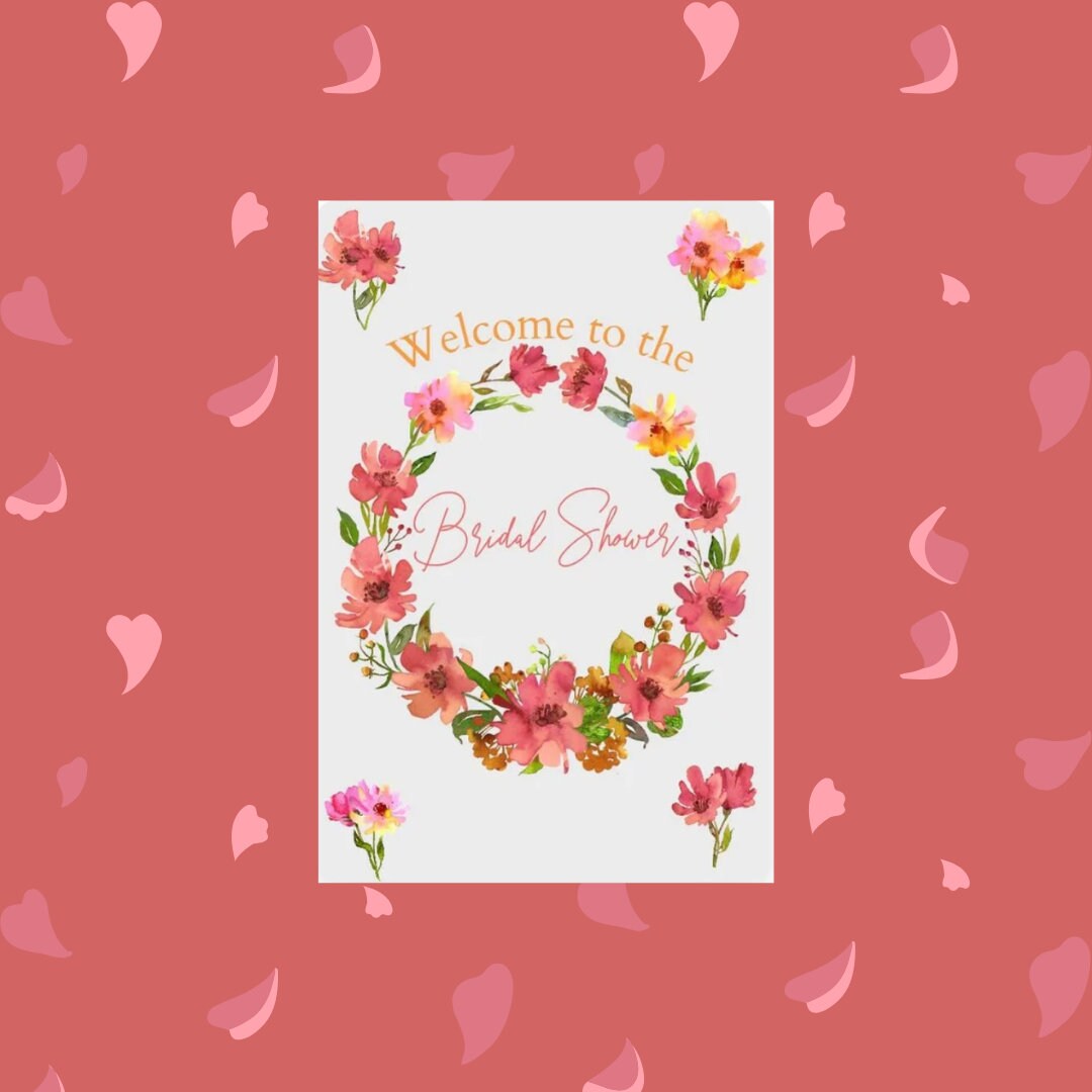 Blooms Poster for Wedding Bridal Shower Sign Template Download Etsy