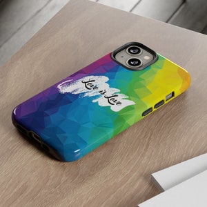 Love is Love Geometric Phone Case, Love is Love Phone Case, Rainbow Phone Case, Rainbow Pride Phone Case, Rainbow Phone Case, Gay Pride