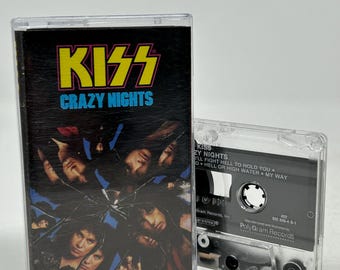 Kiss Crazy Nights vintage cassette tape with new case