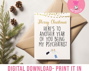 Tongue In Peach Funny Christmas Card - Dead Tree Eat Sweets Socks - View #2