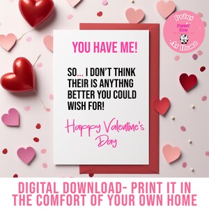You have me Valentinstagskarte: Partnerkarte |Freundkarte | Ehemann-Karte | Frau Karte | Frech | Valentinstag