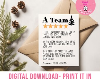 Christmas card to coworker