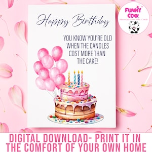 LES BOUGIES coûtent plus cher Carte d'anniversaire : carte de partenaire | carte d'ami | Carte de collègue | femme/mari | Coquine | Carte d'anniversaire drôle | Cartes amusantes