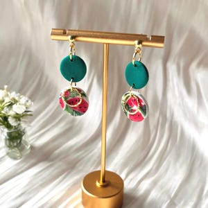 Watermelon polymer clay earrings | Fimo earrings |
