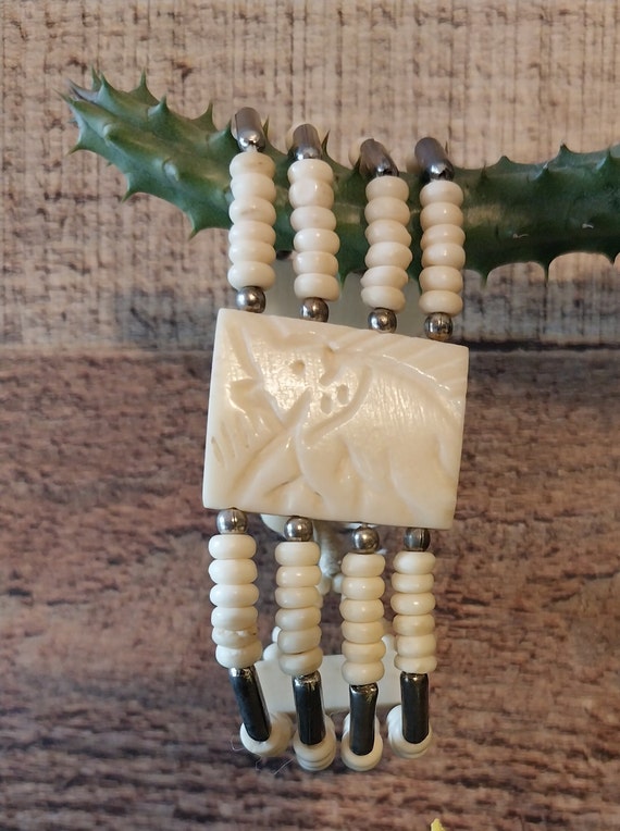 Hand Carved Elephant Bracelet