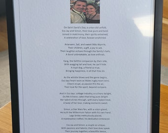 Personalised poem / speeches / Eulogy