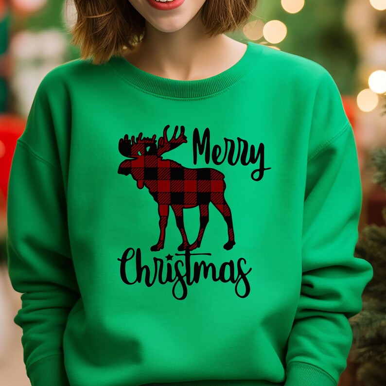 Merry Christmas Deer Shirt, Christmas Antlers Shirt, Christmas Deer