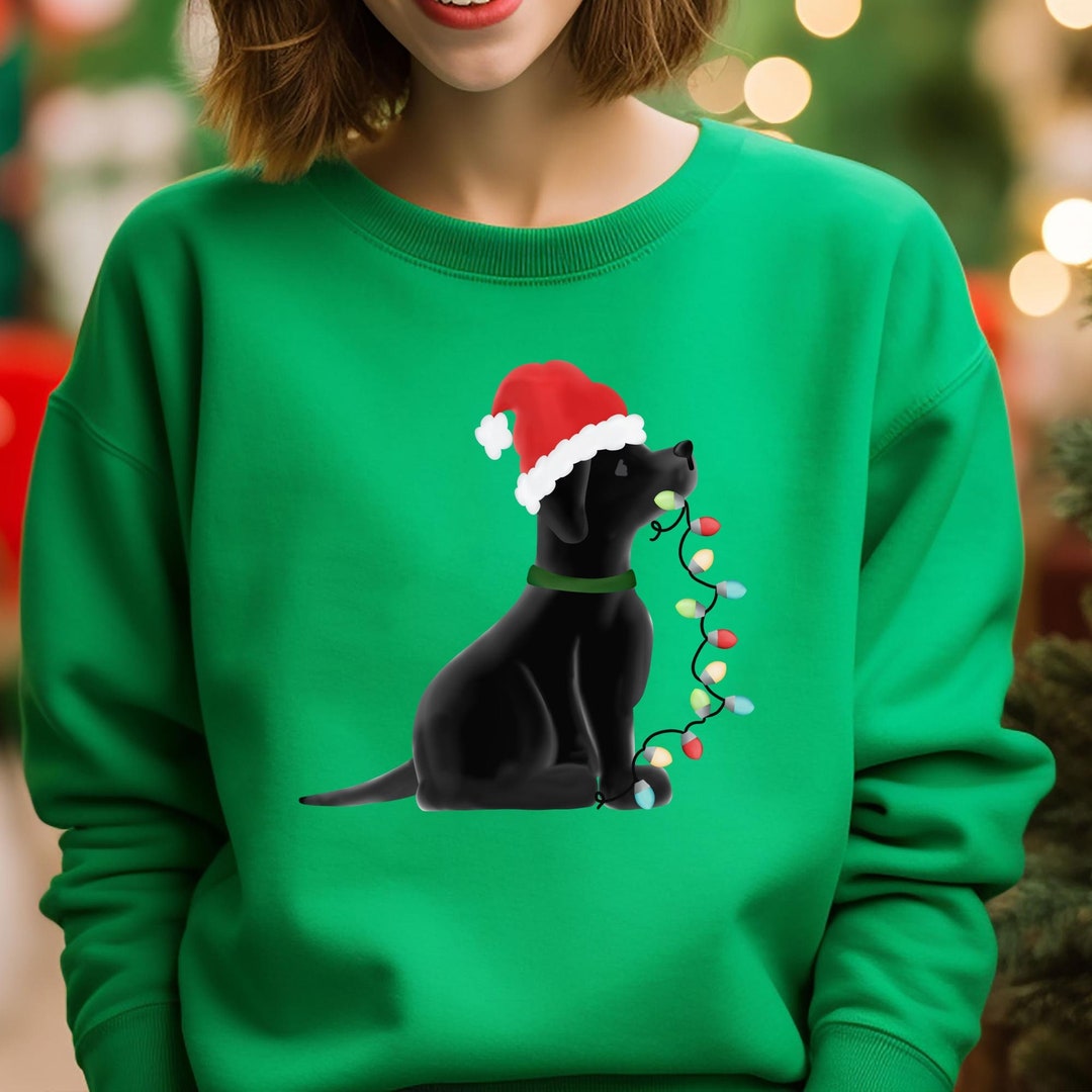 Black Lab Christmas Shirt, Christmas Dog Shirt, Christmas Tee, Dog Mom