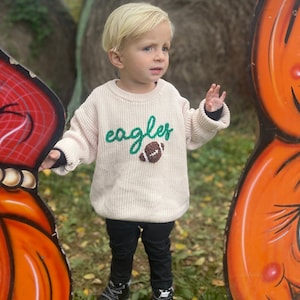 Hand Embroidered Toddler Philadelphia Football Sweater