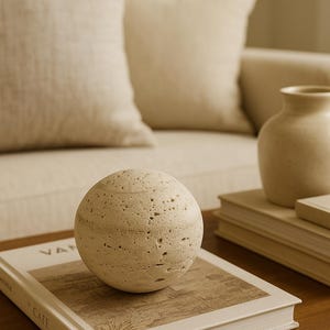 Travertine Sphere, Marble Orbs, Natural Stone Sphere, Travertine Ball
