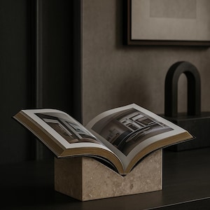 Travertine Beige Bookstand, Holy Bible Stand Holder From Travertine