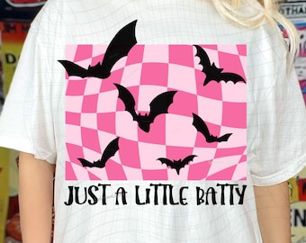 Just A Little Batty PNG - Halloween PNG - Retro Halloween PNG - Trendy Halloween Designs - Digital Download - Fledermaus Png- crazy, Bundle