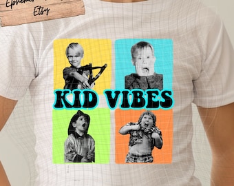 Kid Vibes, Wild Child, Boys, Mom Vibes PNG funny kids shirt, Retro, 90s, Throwback, Kids PNG 2 designs
